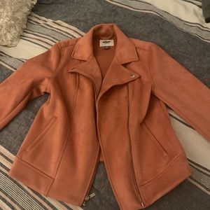 Pink Faux Suede Old Navy Moto Jacket